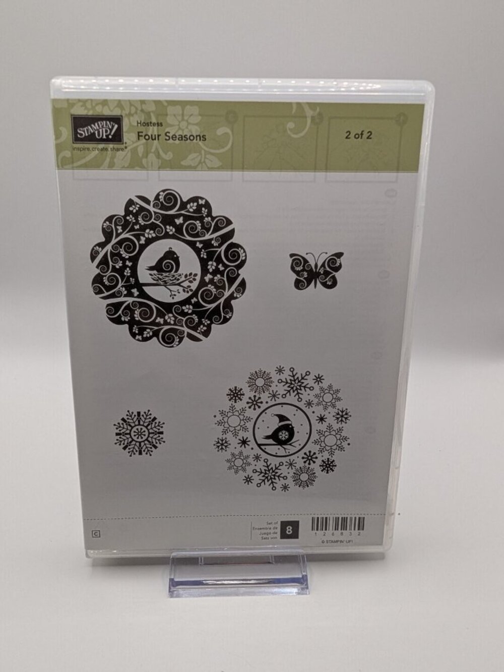 Stampin' Up! "Four Seasons" Cling Stamp Set 4-Piece Hostess Card Making